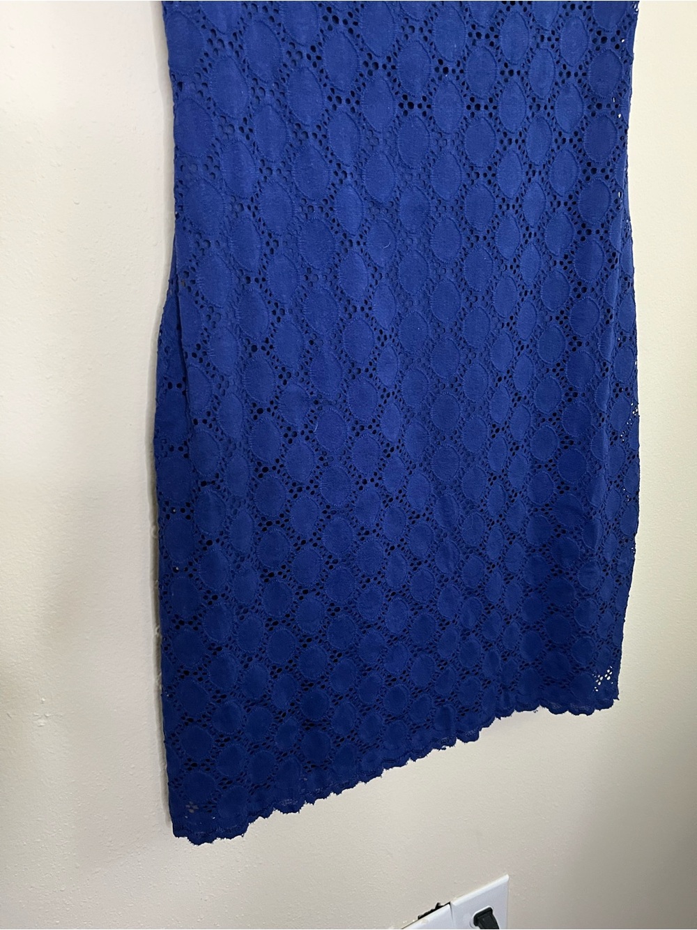Connected Apparel Blue Eyelet Dress Size 8 - Picture 4 of 8